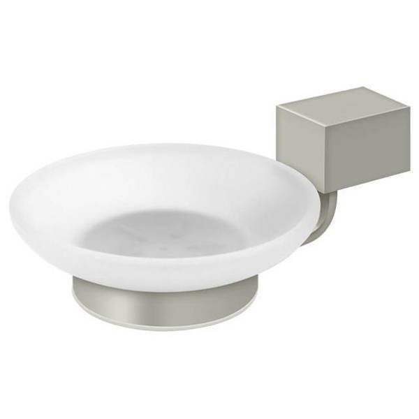Soap Holder With Glass Za Series Satin Nickel, Deltana, Mfr#: ZA2012-15