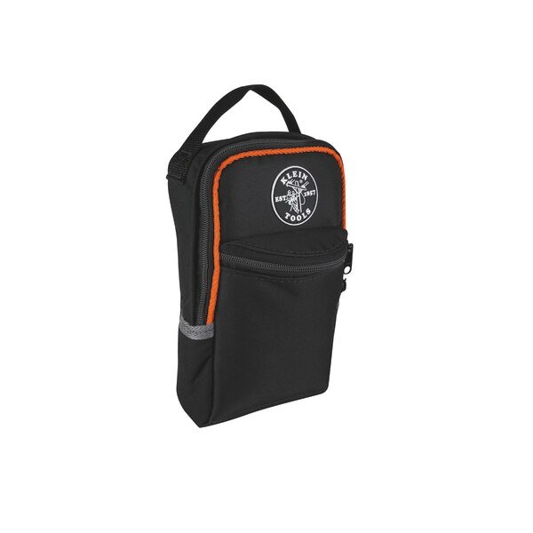 Tool Bag, PVC Coated Polyester, 2 Pockets, Black/Orange, 2-1/4
