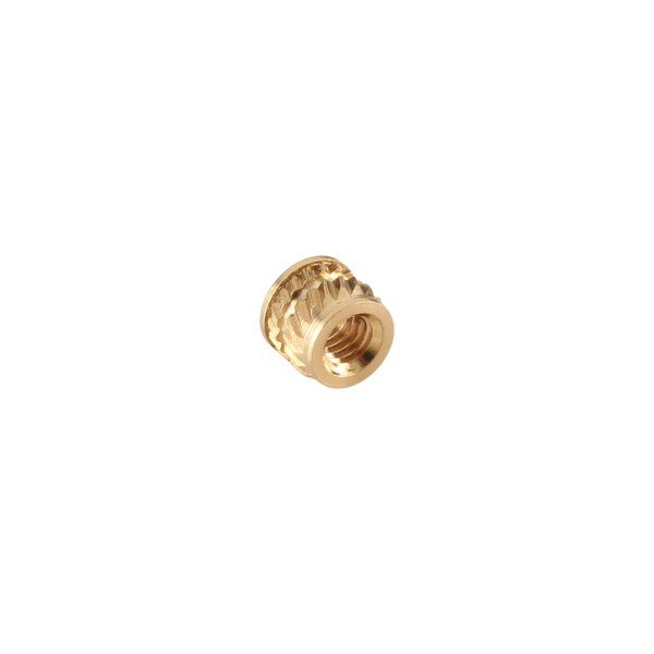 Ultrasonic Insert, M2.5-0.45, 9/64 in L, 0.159 in Insert Dia., 0.153 in Tapered End Dia., Brass, EnjoyTool select, Mfr# 4KYA4
