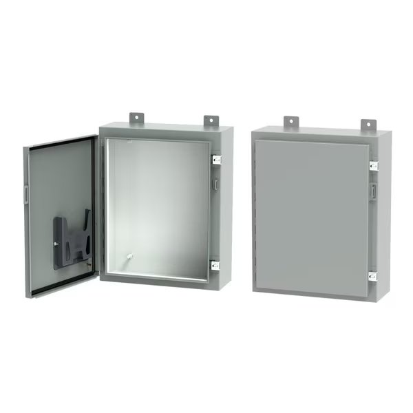 Continuous Hinge with Clamps LP, Type 12, 16.00x12.00x6.00, Steel, NVENT HOFFMAN, Mfr# A161206LP