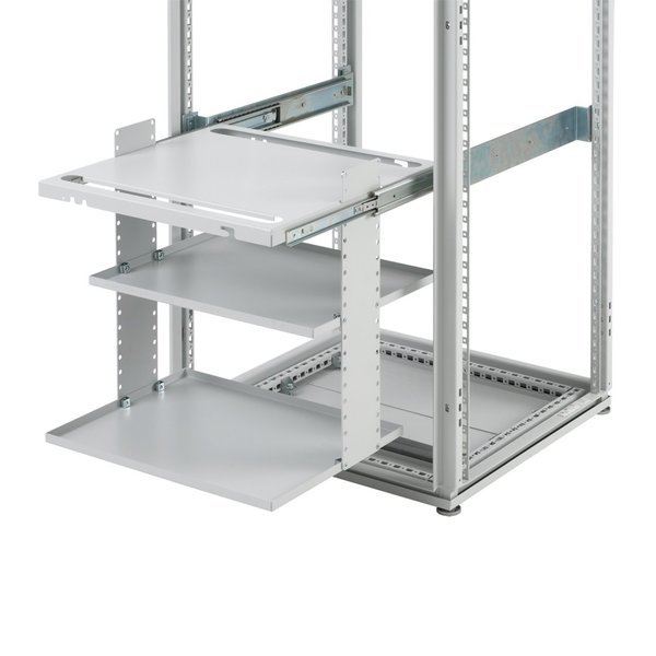 Printer Shelf, fits 800mm wide, Lt Gray, Steel, NVENT HOFFMAN, Mfr# PPSH86