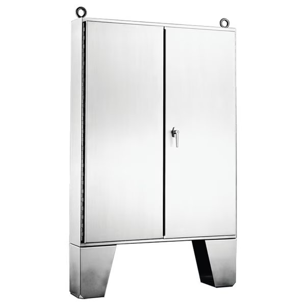 Two-Door with 3-Point Latches and Floor-Stands, Type 12, 72.06x60.06x2, NVENT HOFFMAN, Mfr# A726024USSLP