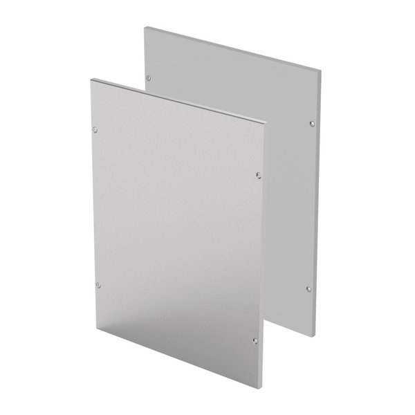 Covers for Upper and Lower Front, fits 600mm PC/SY, Lt Gray, Steel, Nvent Hoffman, Mfr#: PCS86