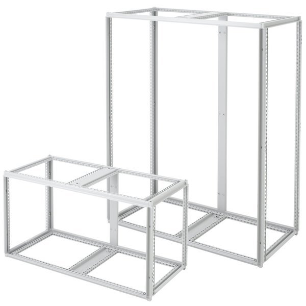 Double-Bay Frames, 1800x1200x800mm, Lt Gray, Steel, Nvent Hoffman, Mfr#: PF18128