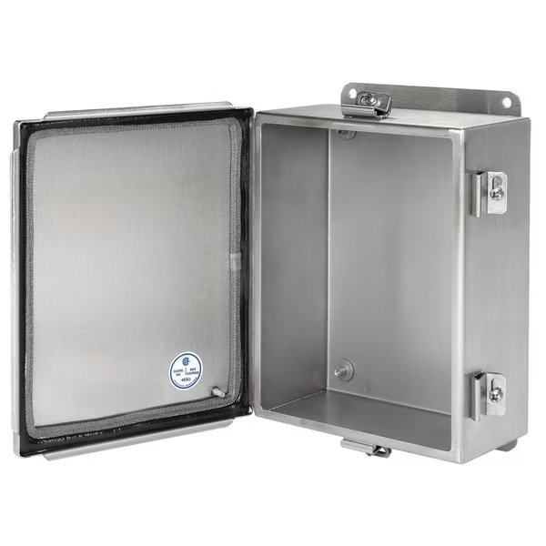 Continuous Hinge with Clamps, EMC, Type 4X, 12.00x12.00x6.00, SS Type, NVENT HOFFMAN, Mfr# A1212CHEMCSS
