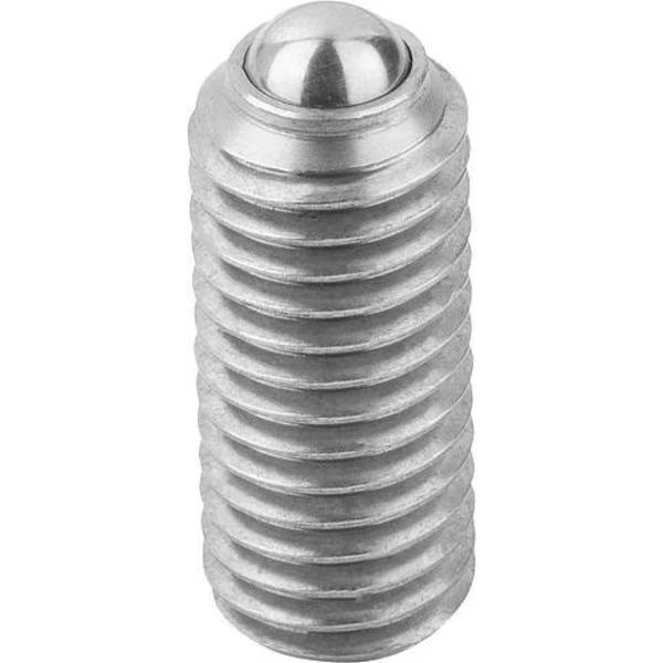 Spring Plunger Intensified Spring Force D=M20 L=43, Stainless Steel, Ball Stainless Steel, Pu=1, KIPP, Mfr# K0316.220