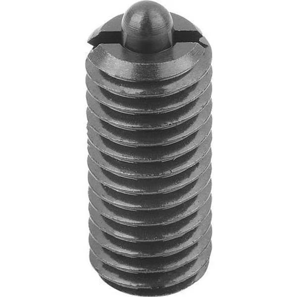 Spring Plunger Standard Spring Force D=M08 L=22, Steel, Comp: Pin Steel, KIPP, Mfr# K0317.08