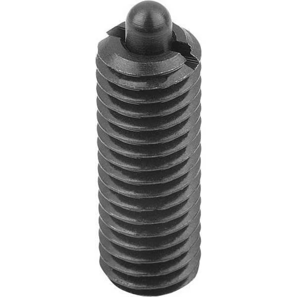Spring Plunger Standard Spring Force, Long-Lok D=5/8-11 L=32, Steel, Comp: Pin Steel, Kipp, Mfr#: K0327.A6