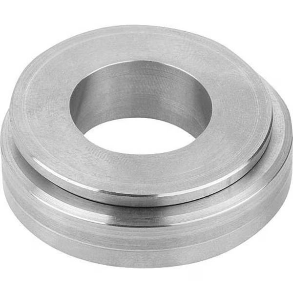 Spherical Washer, Fits Bolt Size 20 mm Stainless Steel, Bright Finish, Kipp, Mfr#: K0691.302