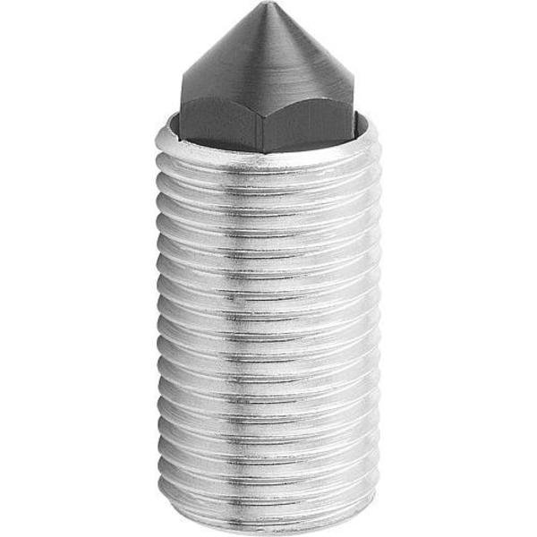 Push-Pull Plunger, With Rotation Lock, D=M16X1, 5 L=28, Form: K, Conical End, Kipp, Mfr#: K0977.3116