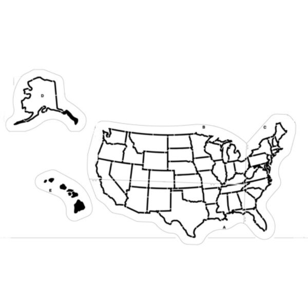 Playground Stencil, Small US Map, 1/8, NEWSTRIPE, Mfr# 10001728