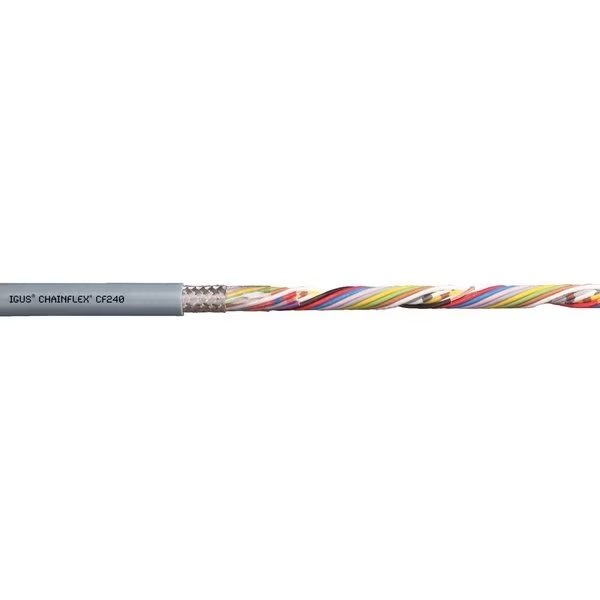 Data Cable, PVC, 0.24 in dia, Silver Gray, Chainflex, Mfr#: CF240-01-07