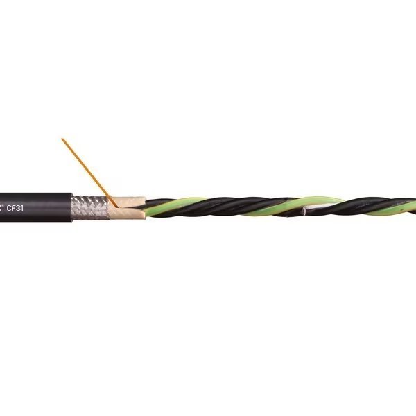 Power Cable for VFD, PVC, 1.08 in dia, Blk, CHAINFLEX, Mfr# CF31-250-04