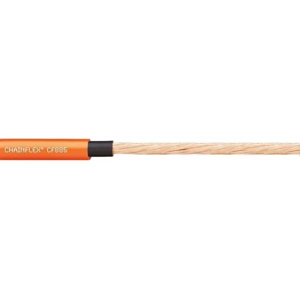 Power Cable, PVC, 0.65 in dia, Lt Orng, CHAINFLEX, Mfr# CF885-500-01