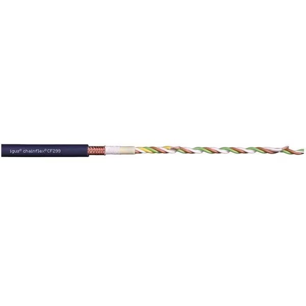 Data Cable, TPE, 0.33 in dia, Steel Blue, Chainflex, Mfr#: CF299-02-07