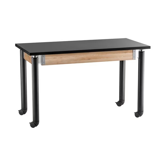 Rectangle Height Adjust Science Lab Table W/Black, 30