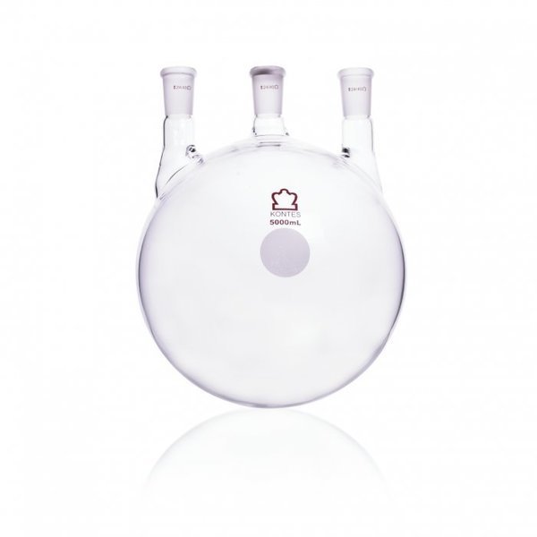 Triple Neck Round Bottom Flask, 5000mL, KIMBLE CHASE, Mfr# 606000-2924