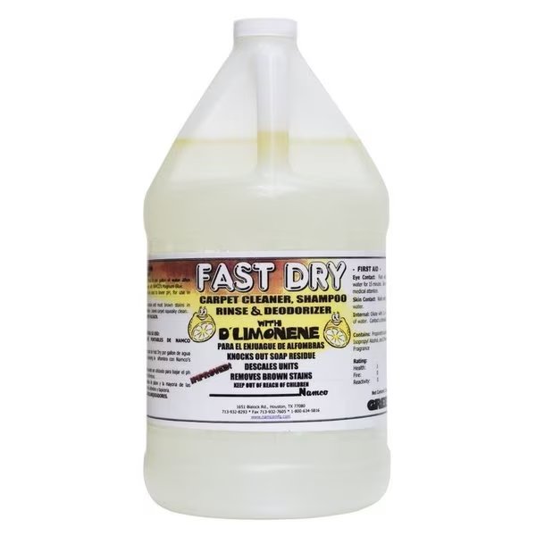 Fast Dry Carpet Rinse With D'limonene, 1 gal., PK4, Namco Manufacturing, Mfr#: 5001B-1