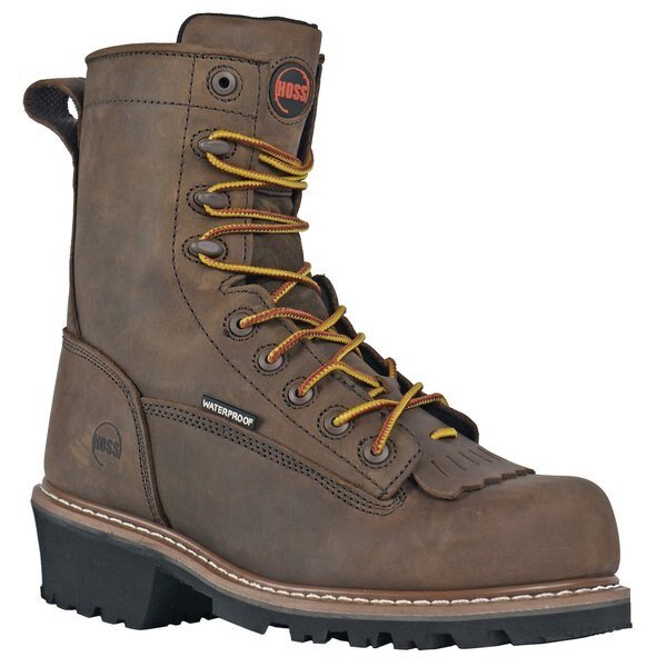 Hoss Mens Cross Cut Brown Composite Toe, HOSS BOOT CO, Mfr# 80715