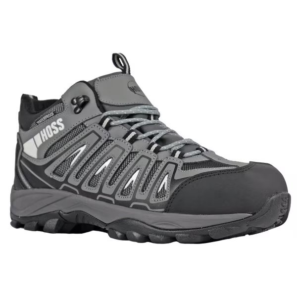 Hoss Mens Trail Grey Composite Toe Hike, HOSS BOOT CO, Mfr# 53023