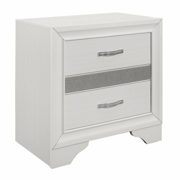 Luster Night Stand, White, Homelegance, Mfr#: 1505W-4