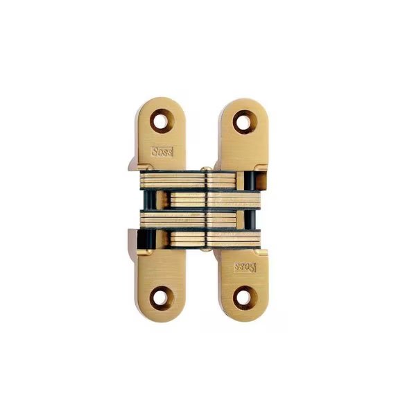 4 58inch 117 mm x 1inch 25 mm Full Mortise Concealed Hinge, Satin Nickel, Richelieu, Mfr#: 429216160