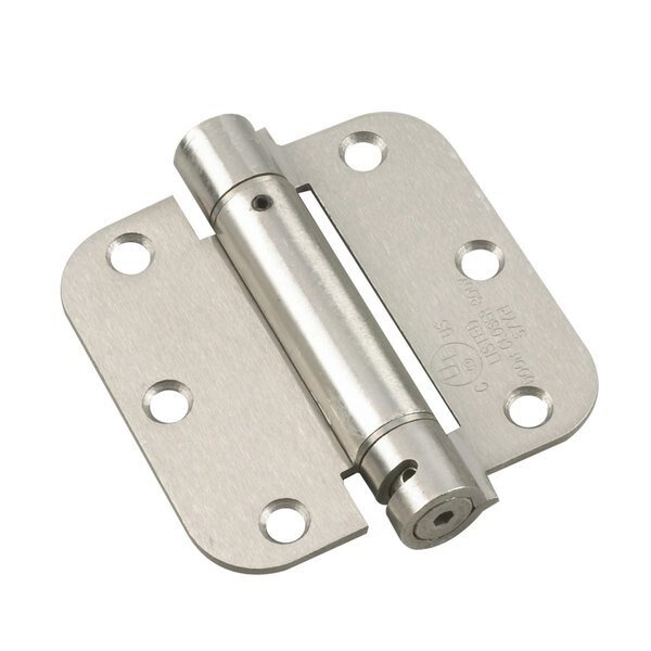 3 12inch 89 mm Full Mortise Adjustable Spring Hinge, Brushed Nickel, Richelieu, Mfr#: 51821NBR
