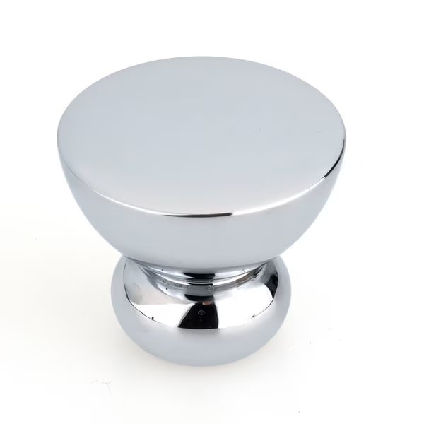 1 1/4 in (32 mm) Chrome Contemporary Cabinet Knob, Richelieu Hardware, Mfr#: 798632140