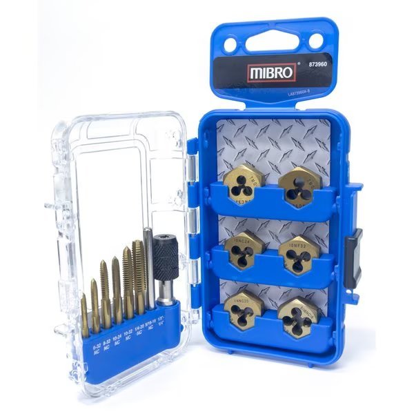 (13-Piece) Titanium Nitride Coated Tap and Die Set, Richelieu Hardware, Mfr#: 873960BLUE
