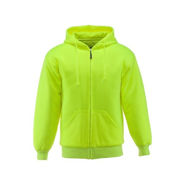 Insulated Quilted Sweatshirt Hv Lime 2XL, REFRIGIWEAR, Mfr# 0488RHVL2XL