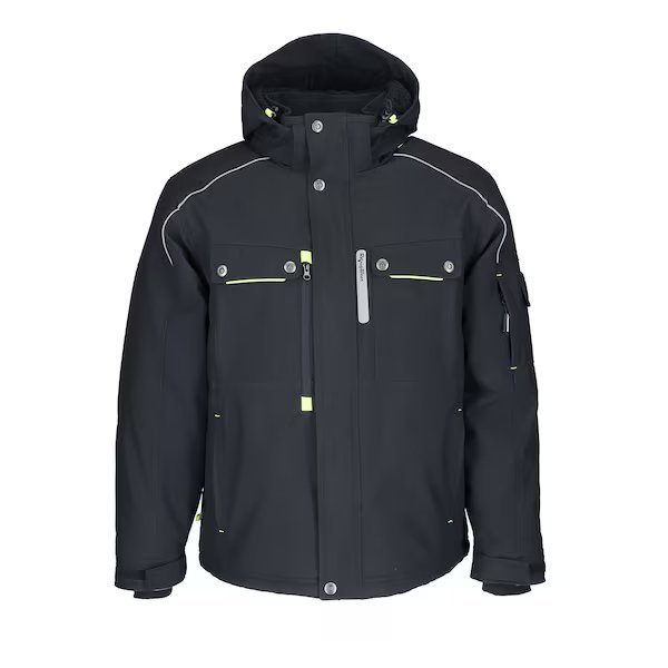 Black Regular Large Extreme Ss Hooded Jkt With Reflective Trim, REFRIGIWEAR, Mfr# 8750RBLKLAR
