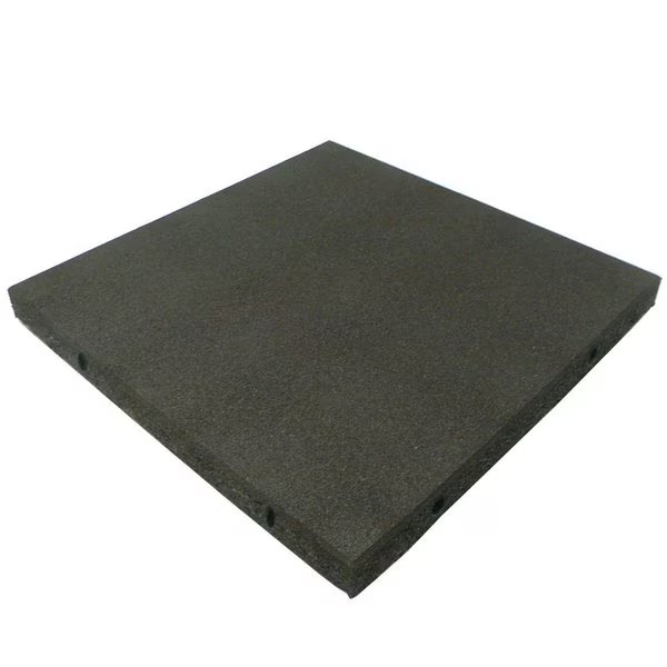 Eco-Safety Interlocking Playground Tiles - 2.5 x 19.5 x 19.5 in - 16 Pk - 42.25 Square Feet - Black, Rubber-Cal, Mfr#: 04-126-CO-16PK