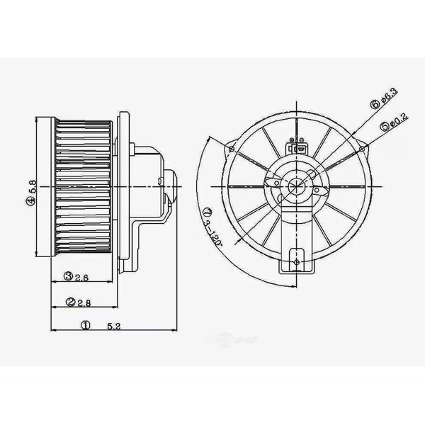 Blower Motor, 2311538, Global Parts Distributors, Mfr#: 2311538