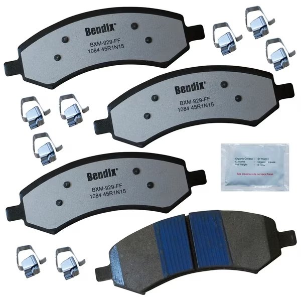 Fleet Metlok Semi-Metallic SDR Disc Brake Pad - Front, MKD1084FM, Bendix, Mfr#: MKD1084FM