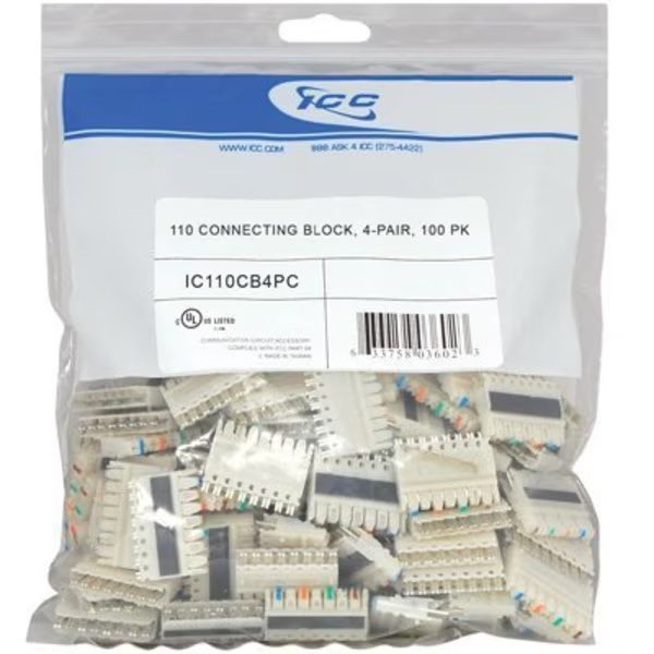 PATCH PANEL, 110, 100-PAIR, 1 RMS, Icc, Mfr#: IC110RM100