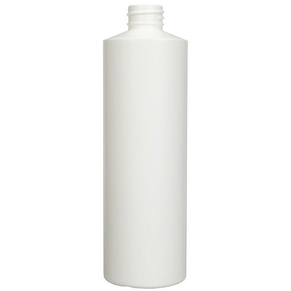 16 oz White HDPE Plastic Cylinder Round Bottle- 28-410 Neck Finish, Tricorbraun, Mfr#: 028003