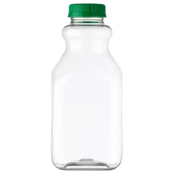 32 Oz Pet Pinch Clear, Square, 43Tamper Evident , Juice, W/ Green P/P Tamper Evident Closure, Tricorbraun, Mfr#: 141688