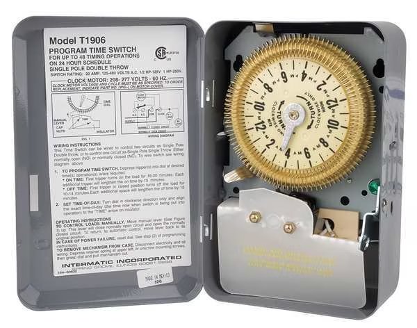 Electromechanical Timer, Multi Operation, INTERMATIC, Mfr# T1906