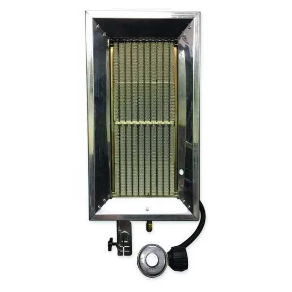 Tank Top Portable Gas Heater, LP, 32,000 BtuH, 350 cfm, 10 1/6 in Wx, Detroit Radiant, Mfr#: P-32T