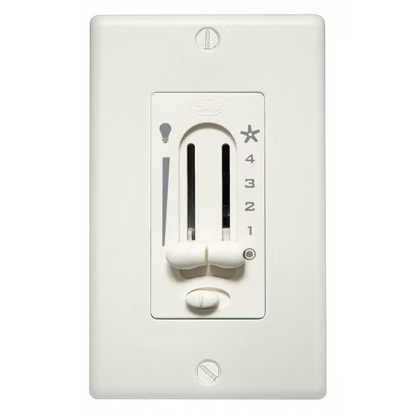 Fan Speed and Light Control, White, Wall, Hunter, Mfr#: 27183