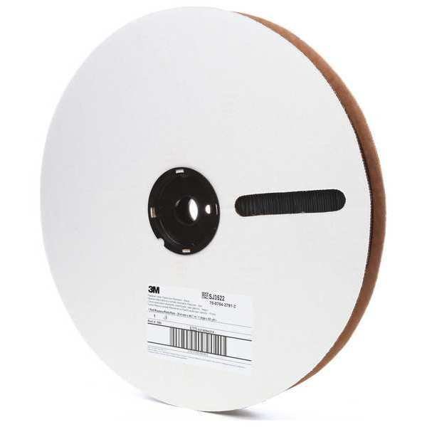 Reclosable Fastener, Acrylic Adhesive, 150 ft, 1 in Wd, Black, 3 PK, 3M, Mfr# SJ3522