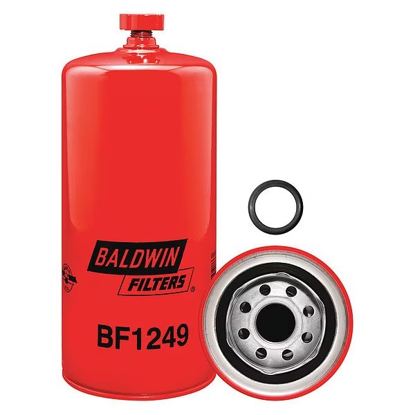Fuel Filter, 8-29/32x3-11/16x8-29/32 In, BALDWIN FILTERS, Mfr# BF1249