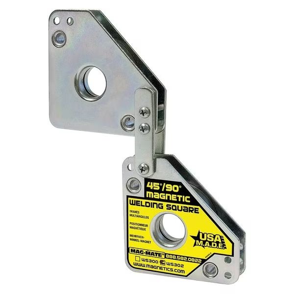 Magnetic Weld Square, 7-5/8x3-3/4in, 120lb, Mag-Mate, Mfr#: WS302
