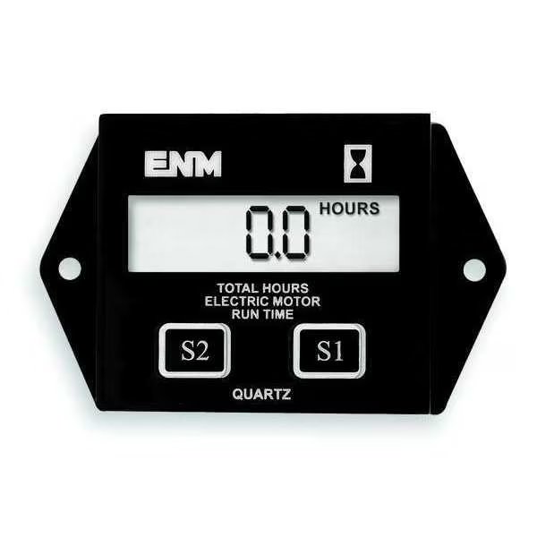 AC/DC Electric Motor Hour Meter, 5 Digit, Enm, Mfr#: MT101R