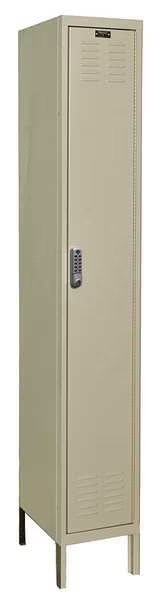 Wardrobe Locker, 12 in W, 12 in D, 78 in H, (1) Tier, (1) Wide, Tan, HALLOWELL, Mfr# UEL1228-1PT