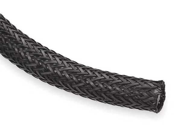 Braided Sleeving, 1.750 In., 5 ft., Black, Techflex, Mfr#: NHN1.75BK5