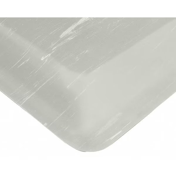 Antifatigue Mat, Gray, 3 ft. L x 2 ft. W, PVC Surface With Anti-Microbial Nitrile Infused Sponge, WEARWELL, Mfr# 419