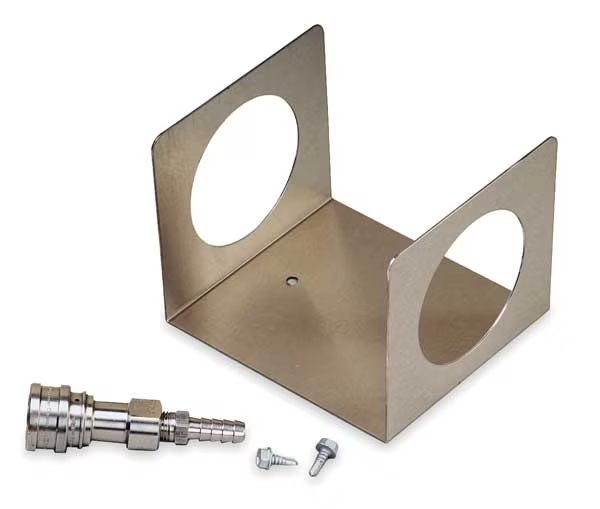 Silver Stainless Steel Wall bracket, JUSTRITE, Mfr# 28151