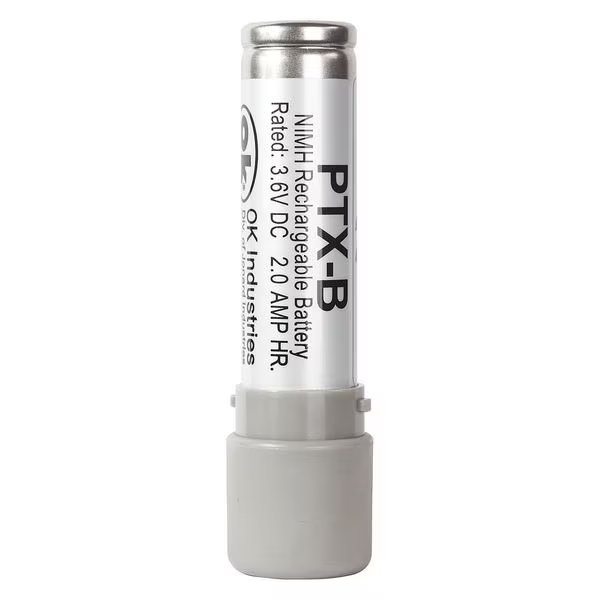 Rechargeable Battery, NiMH, 3.6V, 2.0 Amp, OK INDUSTRIES, Mfr# PTX-B