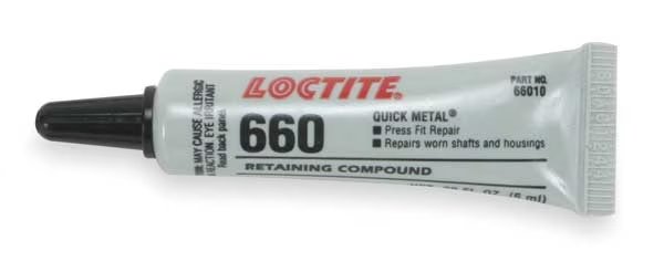 Retaining Compound, 660 Series, Quick Metal, Silver, Paste, 6 mL Tube, Loctite, Mfr#: 209765